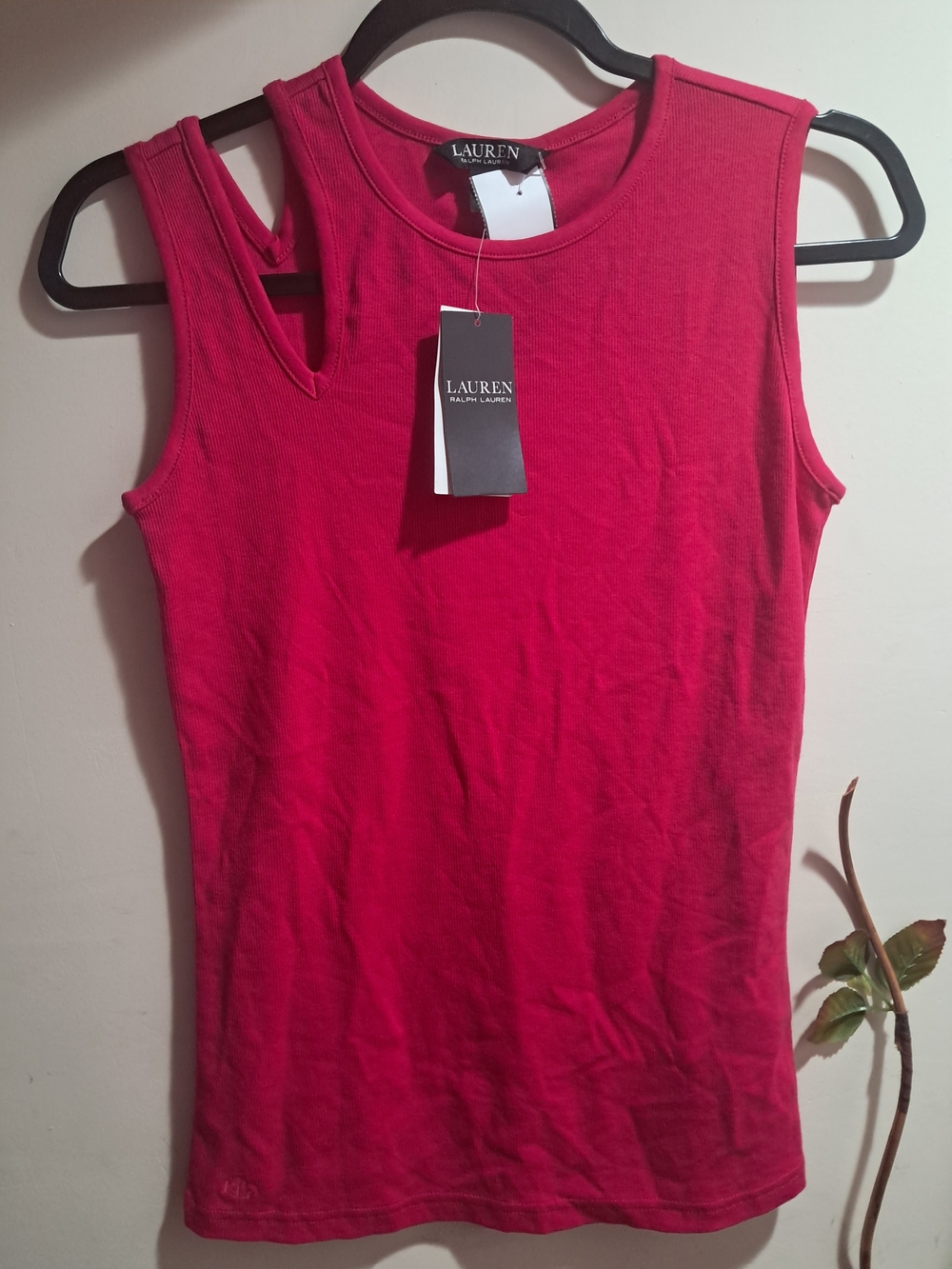 Lauren Ralph Lauren Pink Cut-Out Tank Top - Size S (NWT) - Picture 5 of 13
